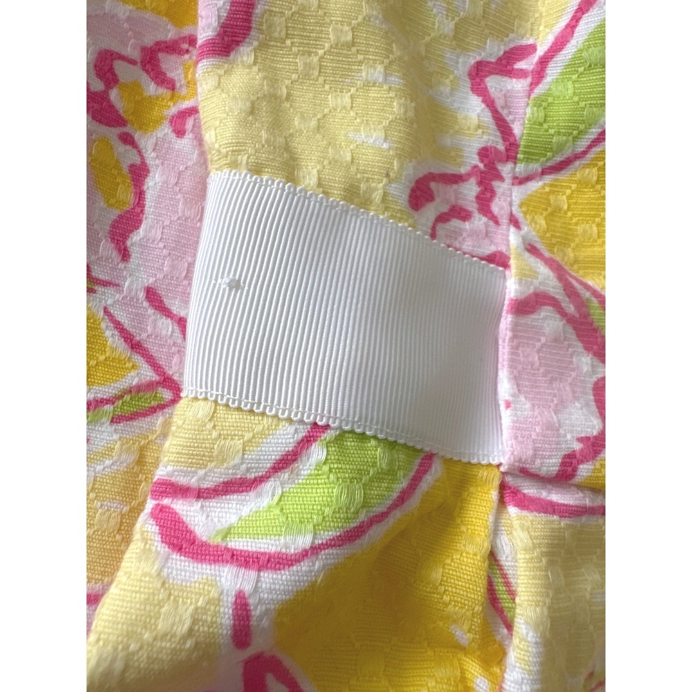 Lilly Pulitzer Amberly strapless mini dress yellow Starfruit Day Lilly floral 2 - Picture 8 of 10